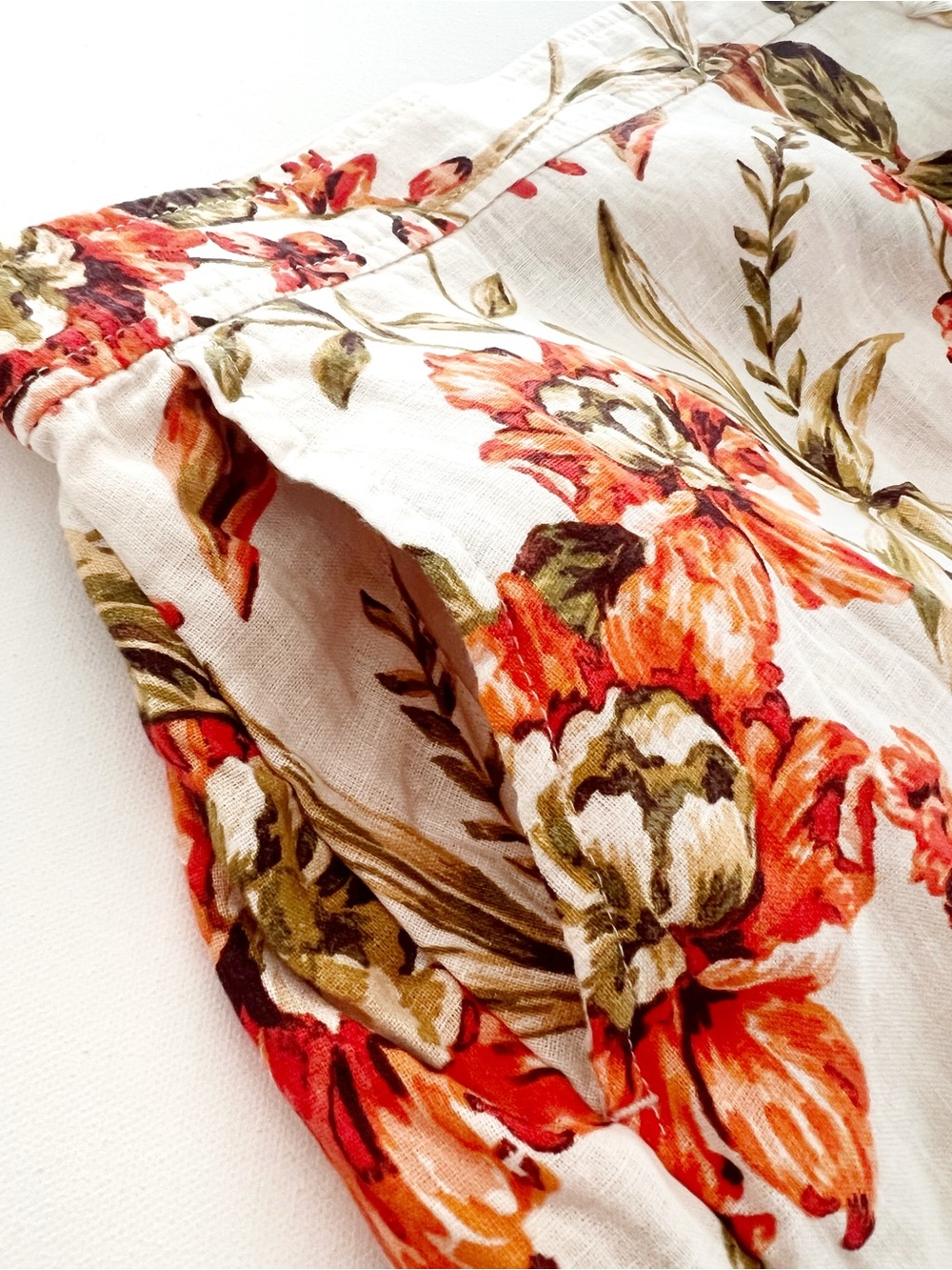Joie Linen Midi Wrap Skirt in Floral Print Size Medium - Picture 9 of 10